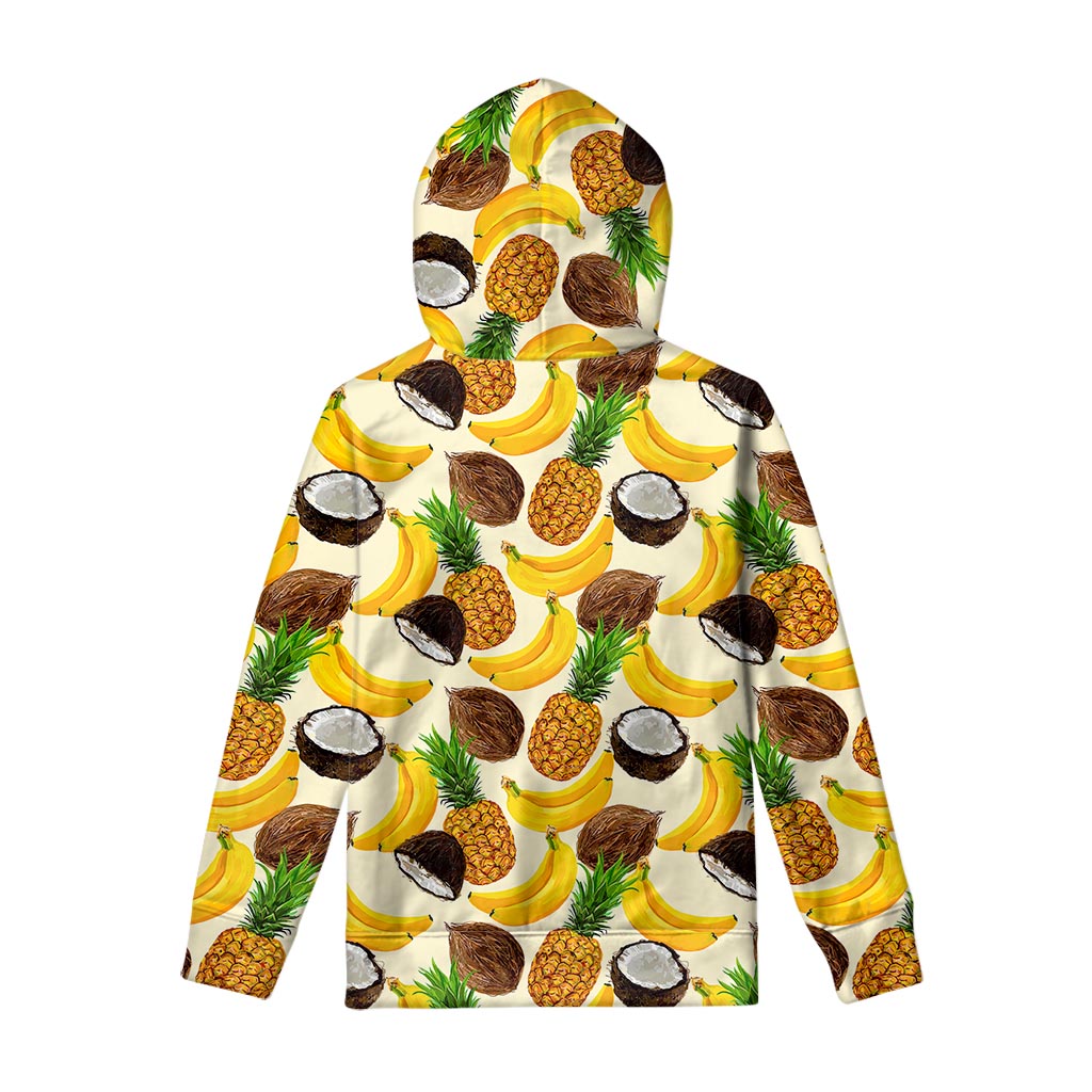 Tropical Fruits Pattern Print Pullover Hoodie