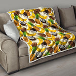 Tropical Fruits Pattern Print Quilt