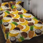 Tropical Fruits Pattern Print Quilt Bed Set