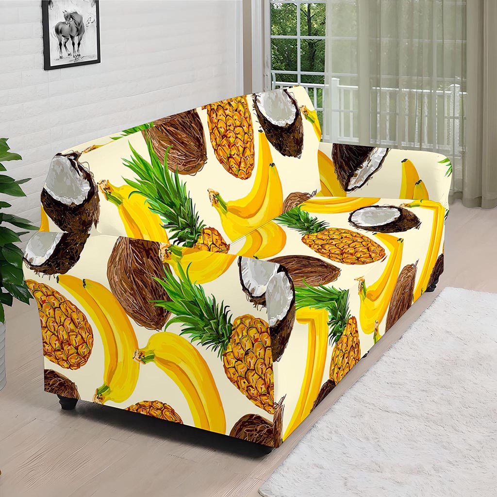 Tropical Fruits Pattern Print Sofa Cover