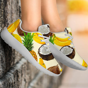 Tropical Fruits Pattern Print Sport Shoes GearFrost