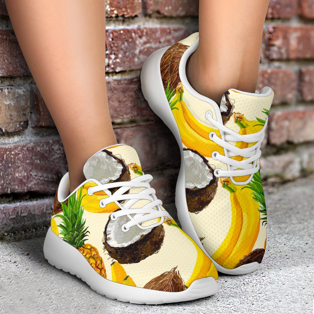 Tropical Fruits Pattern Print Sport Shoes GearFrost