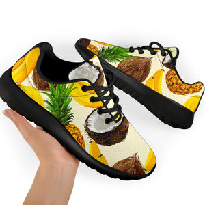 Tropical Fruits Pattern Print Sport Shoes GearFrost