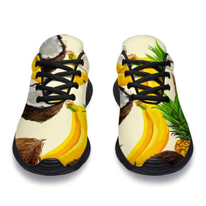 Tropical Fruits Pattern Print Sport Shoes GearFrost