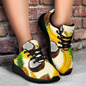 Tropical Fruits Pattern Print Sport Shoes GearFrost