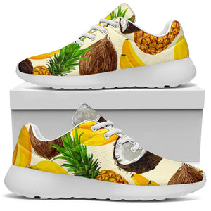 Tropical Fruits Pattern Print Sport Shoes GearFrost