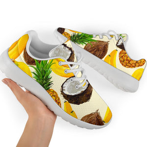 Tropical Fruits Pattern Print Sport Shoes GearFrost