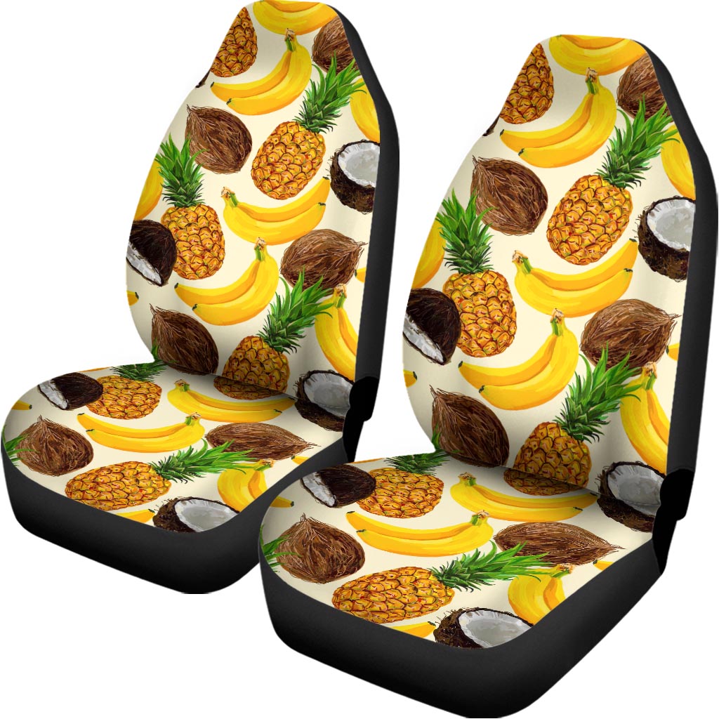 Tropical Fruits Pattern Print Universal Fit Car Seat Covers