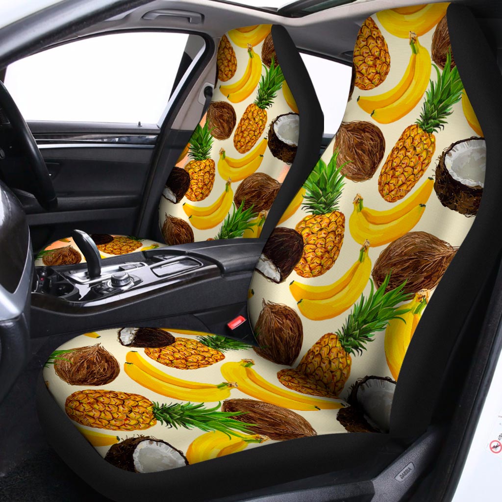Tropical Fruits Pattern Print Universal Fit Car Seat Covers