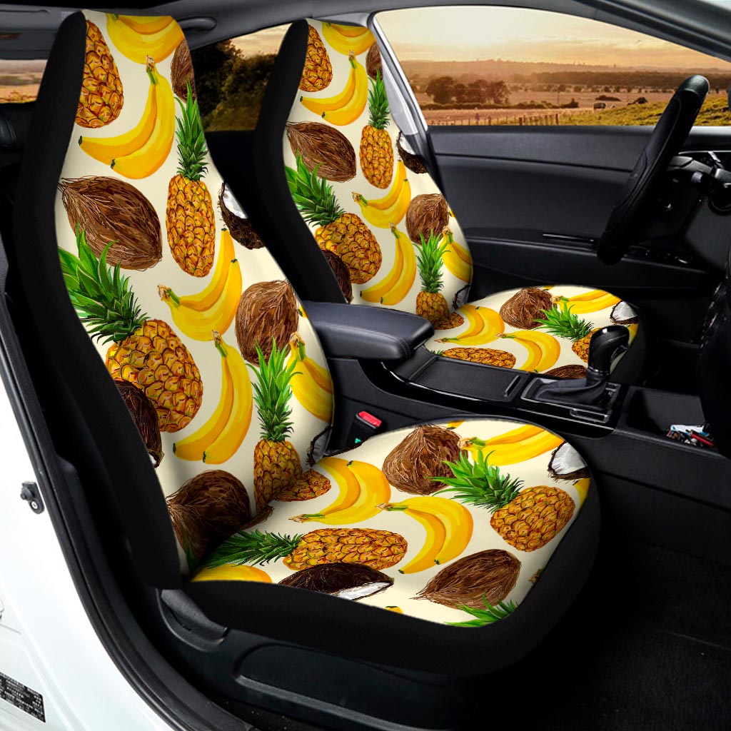 Tropical Fruits Pattern Print Universal Fit Car Seat Covers