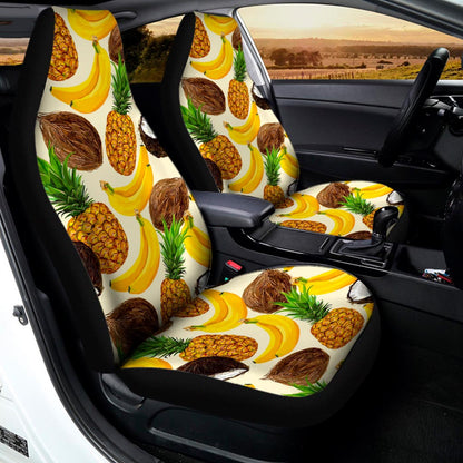 Tropical Fruits Pattern Print Universal Fit Car Seat Covers