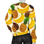 Tropical Fruits Pattern Print Women's Crewneck Sweatshirt GearFrost