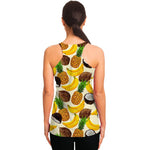 Tropical Fruits Pattern Print Women's Racerback Tank Top