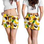 Tropical Fruits Pattern Print Women's Shorts