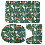Tropical Giraffe Pattern Print 3 Piece Bath Mat Set