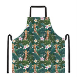 Tropical Giraffe Pattern Print Apron