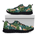 Tropical Giraffe Pattern Print Black Running Shoes