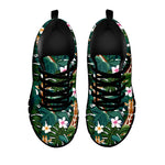 Tropical Giraffe Pattern Print Black Sneakers
