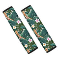 Tropical Giraffe Pattern Print Car Seat Belt Covers