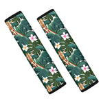 Tropical Giraffe Pattern Print Car Seat Belt Covers