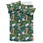 Tropical Giraffe Pattern Print Duvet Cover Bedding Set