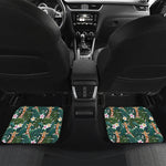 Tropical Giraffe Pattern Print Front and Back Car Floor Mats