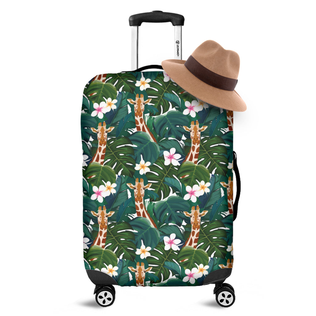 Tropical Giraffe Pattern Print Luggage Cover