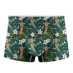 Tropical Giraffe Pattern Print Men's Boxer Briefs