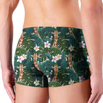 Tropical Giraffe Pattern Print Men's Boxer Briefs