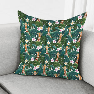 Tropical Giraffe Pattern Print Pillow Cover