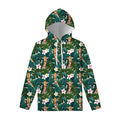 Tropical Giraffe Pattern Print Pullover Hoodie
