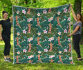 Tropical Giraffe Pattern Print Quilt