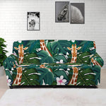 Tropical Giraffe Pattern Print Sofa Cover