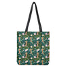 Tropical Giraffe Pattern Print Tote Bag