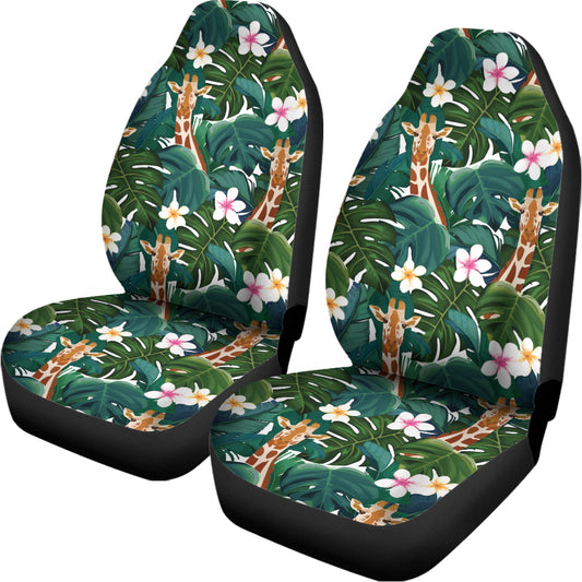 Tropical Giraffe Pattern Print Universal Fit Car Seat Covers