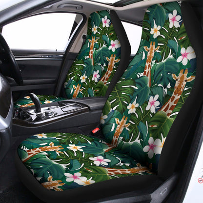 Tropical Giraffe Pattern Print Universal Fit Car Seat Covers