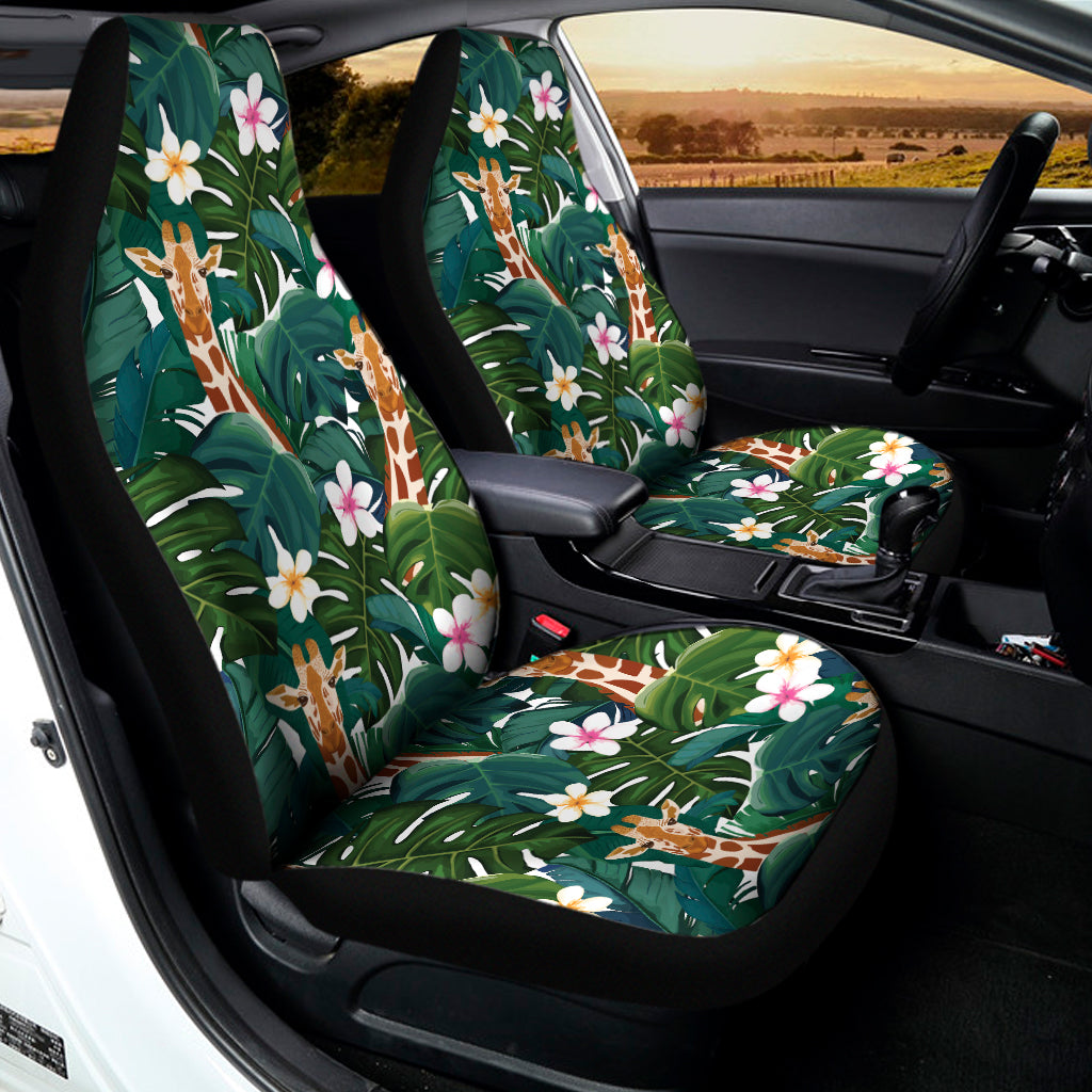 Tropical Giraffe Pattern Print Universal Fit Car Seat Covers