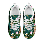 Tropical Giraffe Pattern Print White Sneakers