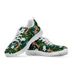 Tropical Giraffe Pattern Print White Sneakers
