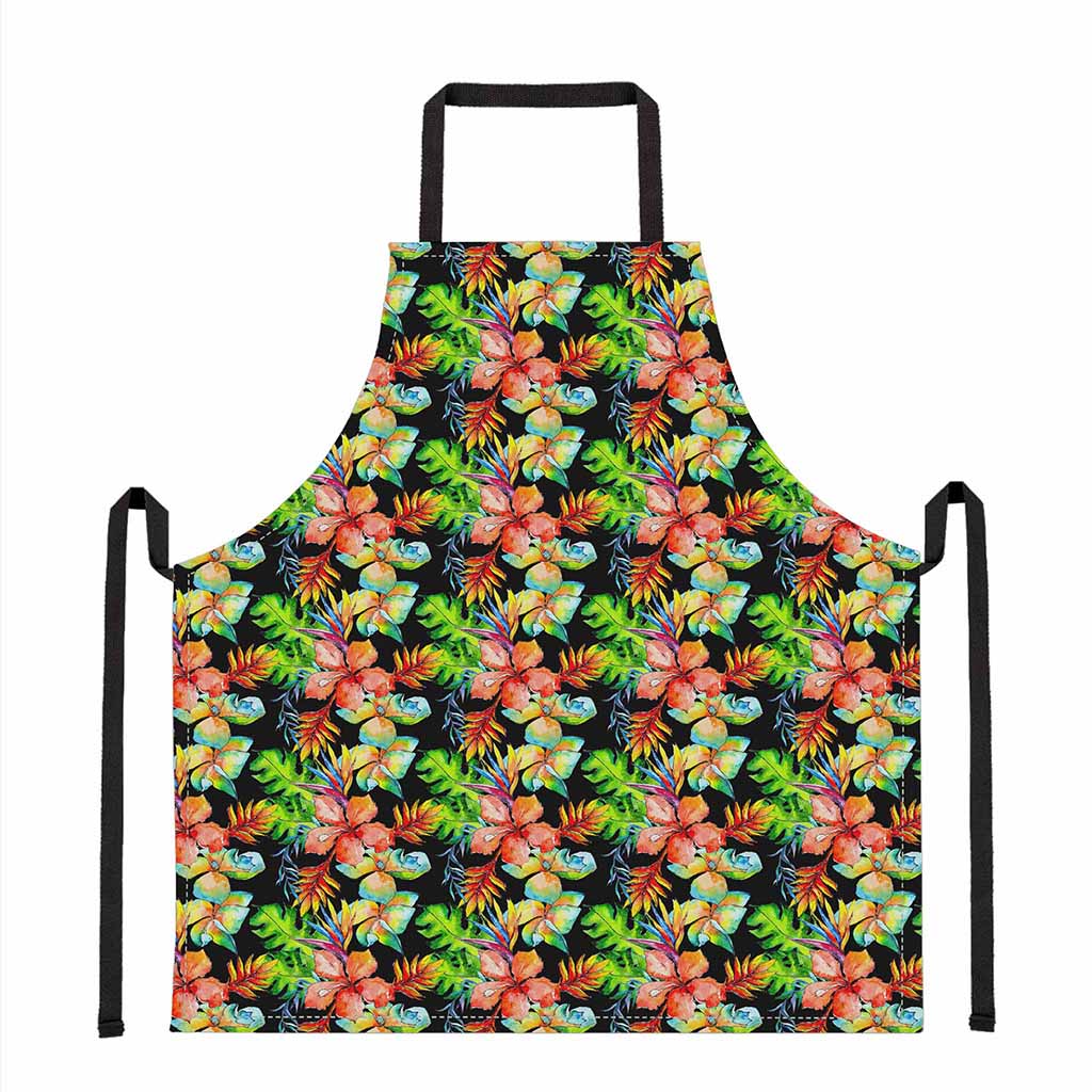 Tropical Hawaii Flowers Pattern Print Apron