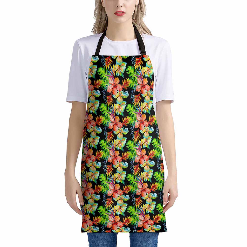 Tropical Hawaii Flowers Pattern Print Apron