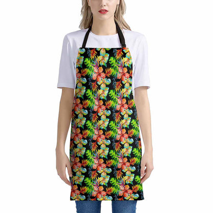 Tropical Hawaii Flowers Pattern Print Apron