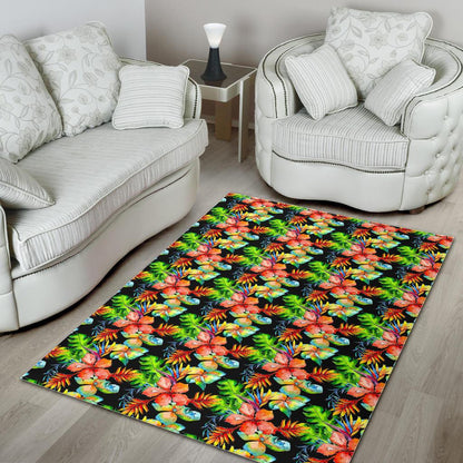 Tropical Hawaii Flowers Pattern Print Area Rug GearFrost