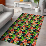Tropical Hawaii Flowers Pattern Print Area Rug GearFrost