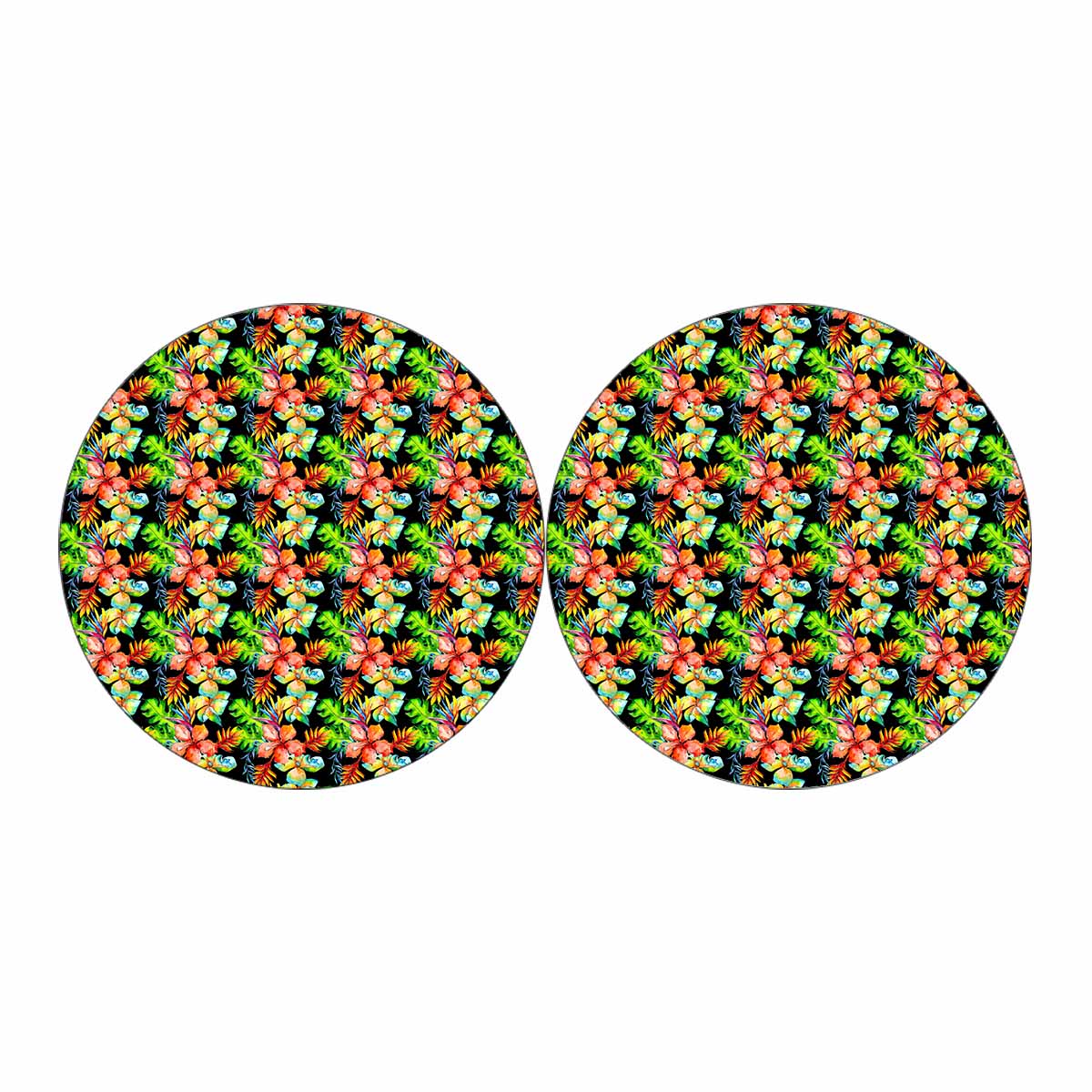 Tropical Hawaii Flowers Pattern Print Car Coasters