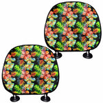 Tropical Hawaii Flowers Pattern Print Car Headrest Covers