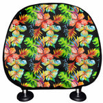 Tropical Hawaii Flowers Pattern Print Car Headrest Covers