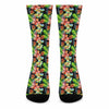 Tropical Hawaii Flowers Pattern Print Crew Socks