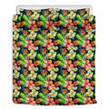 Tropical Hawaii Flowers Pattern Print Duvet Cover Bedding Set