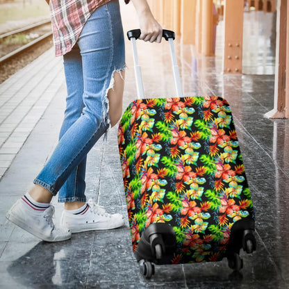 Tropical Hawaii Flowers Pattern Print Luggage Cover GearFrost